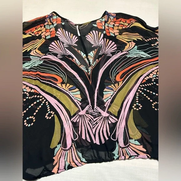 Free People “Beneath the Sea” Batman Wing Top Blouse - Picture 15 of 16